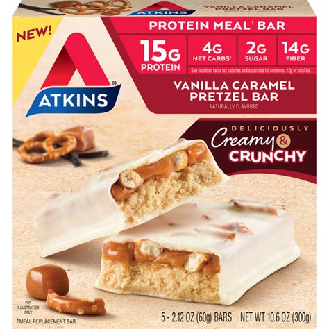 How many sugar are in energy bar - vanilla pretzel - calories, carbs, nutrition