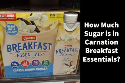 How many sugar are in essential - calories, carbs, nutrition