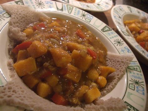 How many sugar are in ethiopian style lentils with sweet potatoes with pumpkin soup - calories, carbs, nutrition