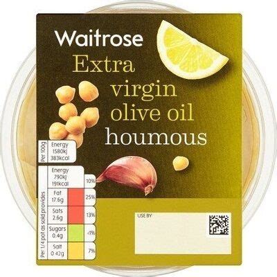 How many sugar are in extra virgin olive oil houmous - calories, carbs, nutrition