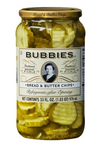 How many sugar are in farmers garden bread and butter chips - calories, carbs, nutrition