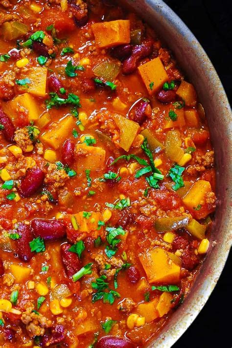 How many sugar are in five bean butternut squash chili (26280.0) - calories, carbs, nutrition