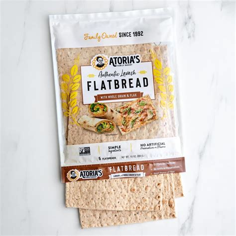 How many sugar are in five grain flax flatbread (28293.0) - calories, carbs, nutrition