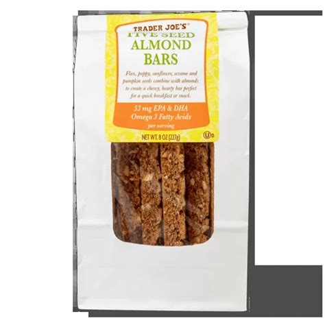 How many sugar are in five seed almond bars - calories, carbs, nutrition