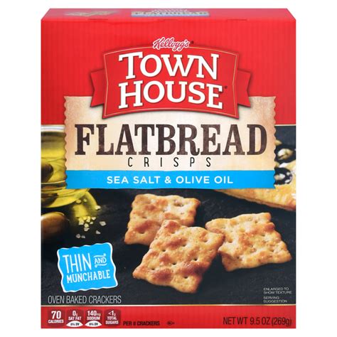 How many sugar are in flatbread crisps - sea salt & olive oil - calories, carbs, nutrition