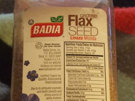 How many sugar are in flax seeds 1 tsp - calories, carbs, nutrition