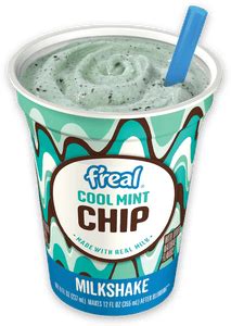 How many sugar are in freal milkshake mint chip - calories, carbs, nutrition