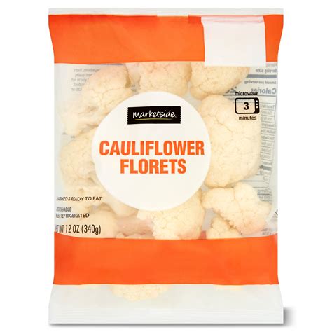 How many sugar are in fresh cauliflower florets - calories, carbs, nutrition