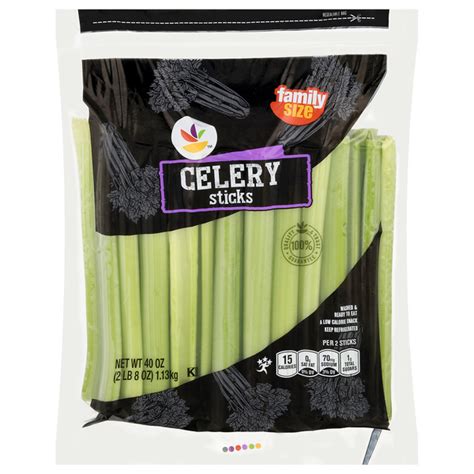 How many sugar are in fresh celery sticks (4962.1) - calories, carbs, nutrition