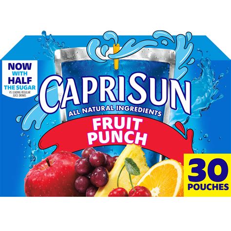 How many sugar are in fruit punch box - calories, carbs, nutrition