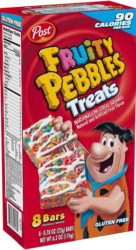 How many sugar are in fruity pebbles treats - calories, carbs, nutrition
