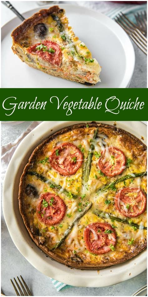 How many sugar are in garden vegetable quiche - calories, carbs, nutrition