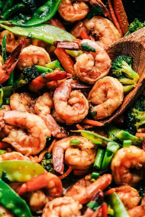 How many sugar are in garlic orange chili shrimp stir fry - calories, carbs, nutrition