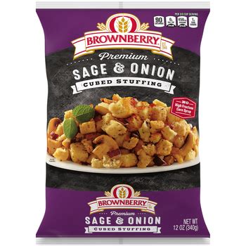 How many sugar are in george weston bakeries, brownberry sage and onion stuffing mix, dry - calories, carbs, nutrition