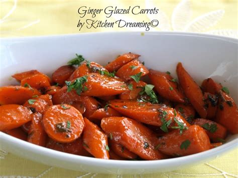 How many sugar are in glazed carrots w/ginger & rosemary - calories, carbs, nutrition