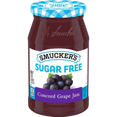 How many sugar are in grape jelly, smuckers, 1/2 oz - calories, carbs, nutrition