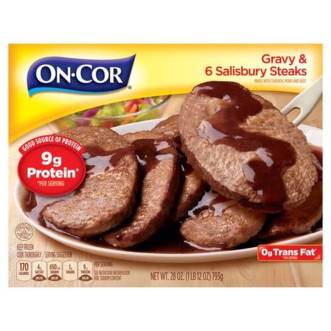 How many sugar are in gravy and salisbury steak - calories, carbs, nutrition
