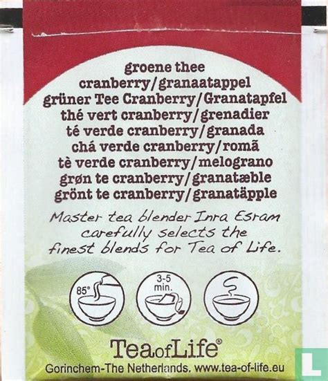 How many sugar are in green tea - cranberry pomegranate - calories, carbs, nutrition