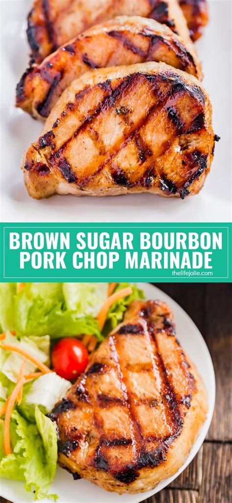 How many sugar are in grilled bourbon marinated pork chop - calories, carbs, nutrition