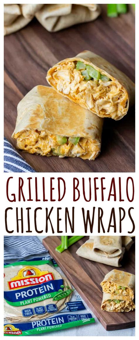 How many sugar are in grilled buffalo chicken wrap (mini) - calories, carbs, nutrition