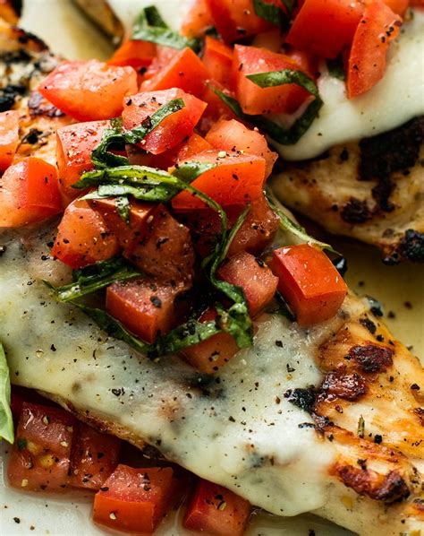 How many sugar are in grilled chicken with bruschetta topping - calories, carbs, nutrition