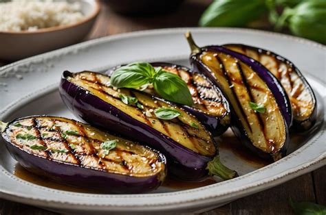 How many sugar are in grilled eggplant with basil - calories, carbs, nutrition