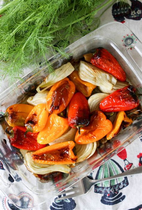 How many sugar are in grilled fennel and red pepper - calories, carbs, nutrition