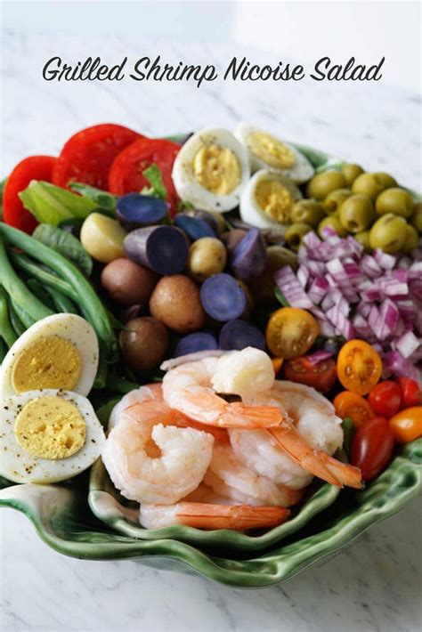 How many sugar are in grilled shrimp nicoise salad - calories, carbs, nutrition