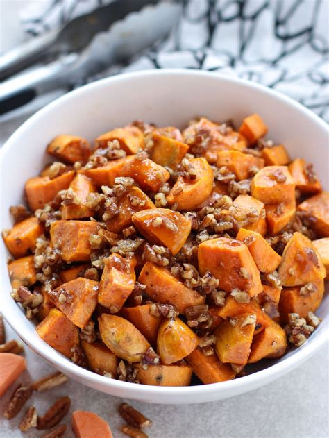 How many sugar are in grilled sweet potatoes with pecan molasses butter - calories, carbs, nutrition