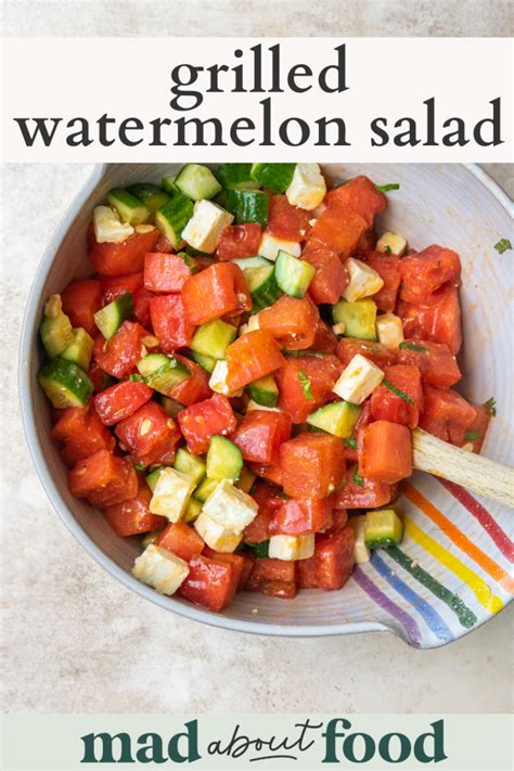 How many sugar are in grilled watermelon salad - calories, carbs, nutrition