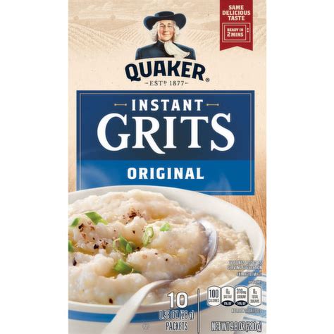 How many sugar are in grits - instant - original - calories, carbs, nutrition