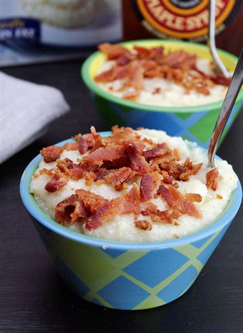 How many sugar are in grits bacon & cheese 4 oz - calories, carbs, nutrition