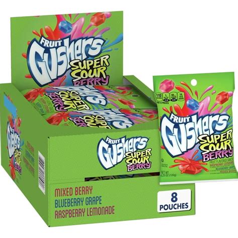 How many sugar are in gushers - calories, carbs, nutrition