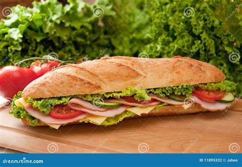 How many sugar are in ham and swiss submarine - calories, carbs, nutrition