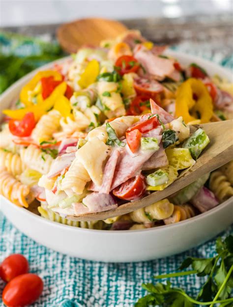 How many sugar are in ham swiss mini sub with pasta salad - calories, carbs, nutrition