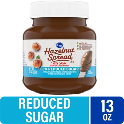 How many sugar are in hazelnut spread with cocoa - calories, carbs, nutrition