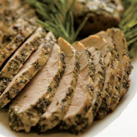 How many sugar are in herb-rubbed pork tenderloin with dijon-apricot mop sauce-occ - calories, carbs, nutrition