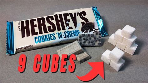 How many sugar are in hershey's cookies 'n' creme - calories, carbs, nutrition