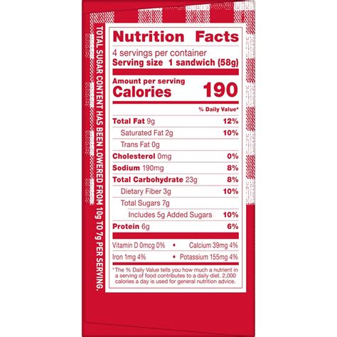 How many sugar are in hollywood sandwich, on wheat - calories, carbs, nutrition