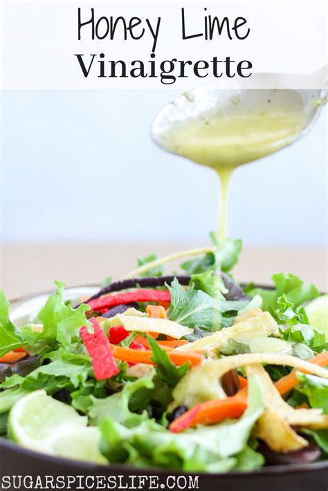 How many sugar are in honey-lime vinaigrette dressing - calories, carbs, nutrition