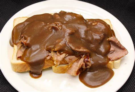 How many sugar are in hot open face roast beef sandwich - calories, carbs, nutrition