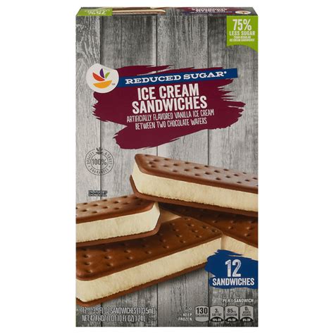 How many sugar are in ice cream sandwich - calories, carbs, nutrition