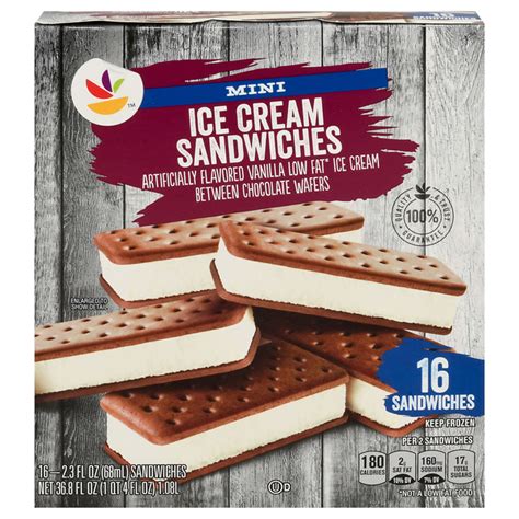 How many sugar are in ice cream sandwich, mini - calories, carbs, nutrition
