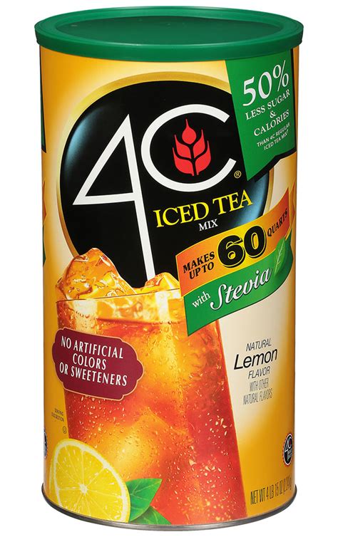 How many sugar are in iced tea lemon flavored - calories, carbs, nutrition