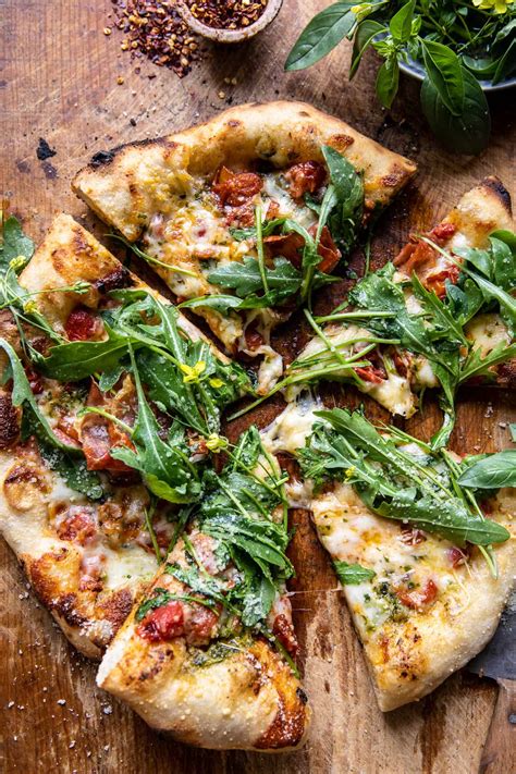 How many sugar are in individual 7 pizza with corn, bacon, cherry tomato arugula - calories, carbs, nutrition