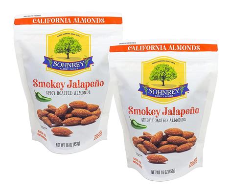 How many sugar are in jalapeno almonds - calories, carbs, nutrition