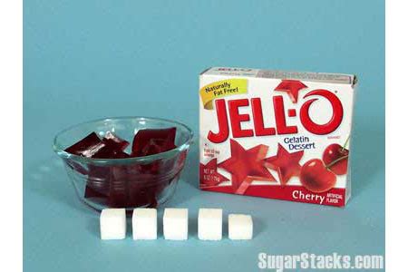 How many sugar are in jello, cherry (bostwick) - calories, carbs, nutrition