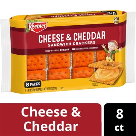 How many sugar are in keebler, cheese & peanut butter sandwich crackers - calories, carbs, nutrition