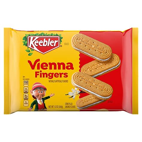 How many sugar are in keebler, vienna fingers with creme filling - calories, carbs, nutrition