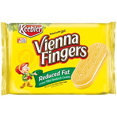 How many sugar are in keebler, vienna fingers with creme filling, reduced fat - calories, carbs, nutrition